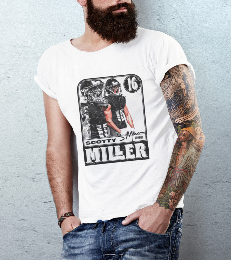 Scotty Miller 16 Atlanta Falcons Wide Receiver NFLPA Card T-Shirt
