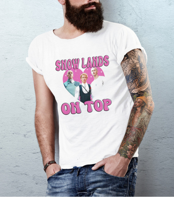 Snow Lands On Top Pink Heart Trio T-Shirt
