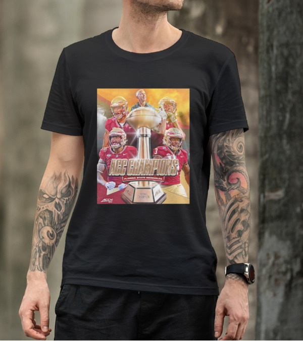 Florida State Seminoles ACC Champions Football Champion Trophy T-Shirt