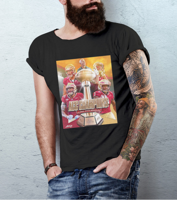 Florida State Seminoles ACC Champions Football Champion Trophy T-Shirt
