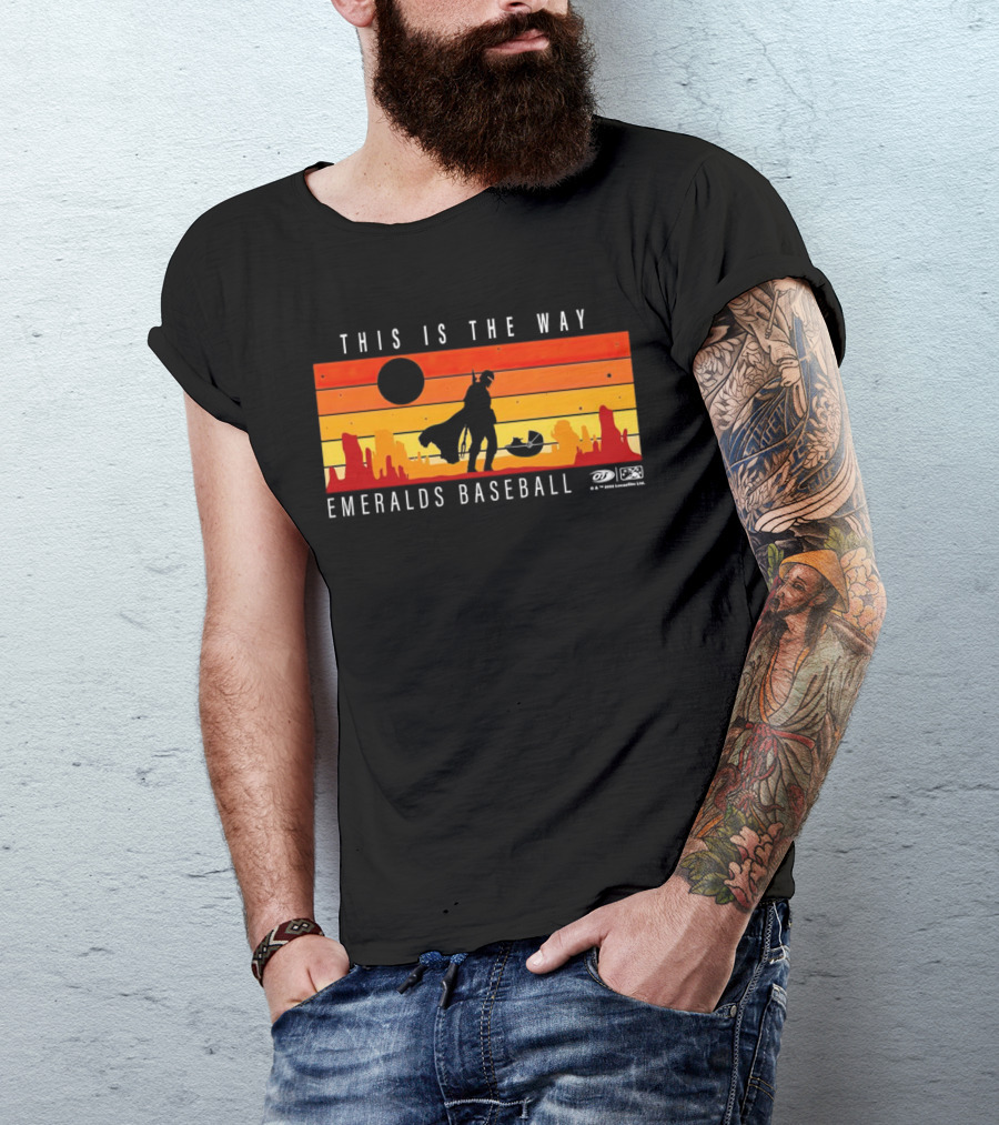 This Is The Way Eugene Emeralds Baseball Star Wars Mandalorian Sunset Scene T-Shirt