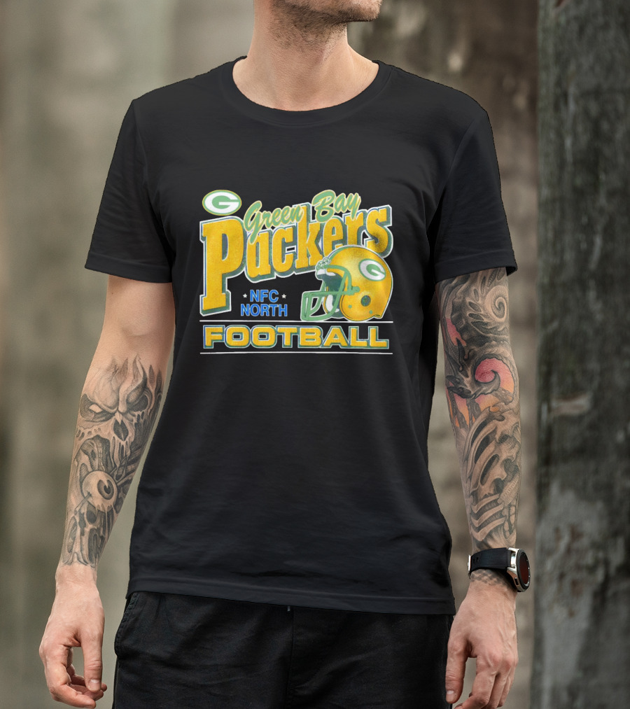 Green Bay Packers Football NFC North Helmet T-Shirt