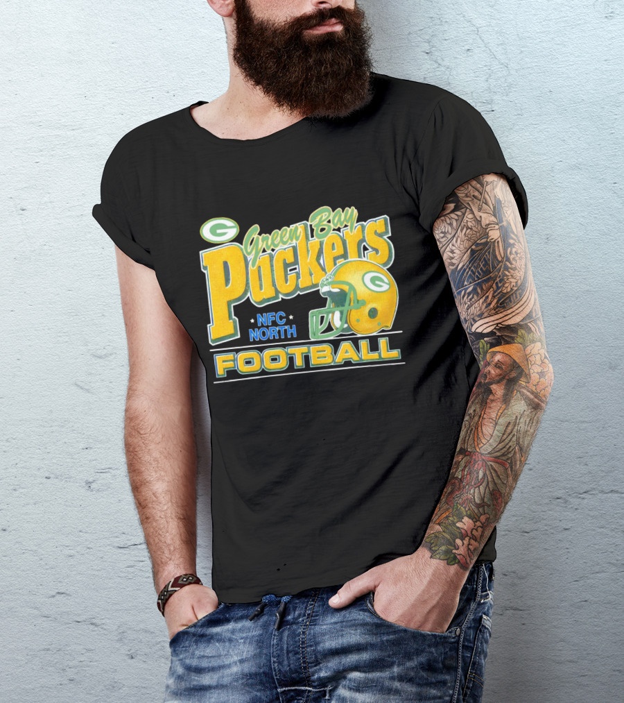 Green Bay Packers Football NFC North Helmet T-Shirt