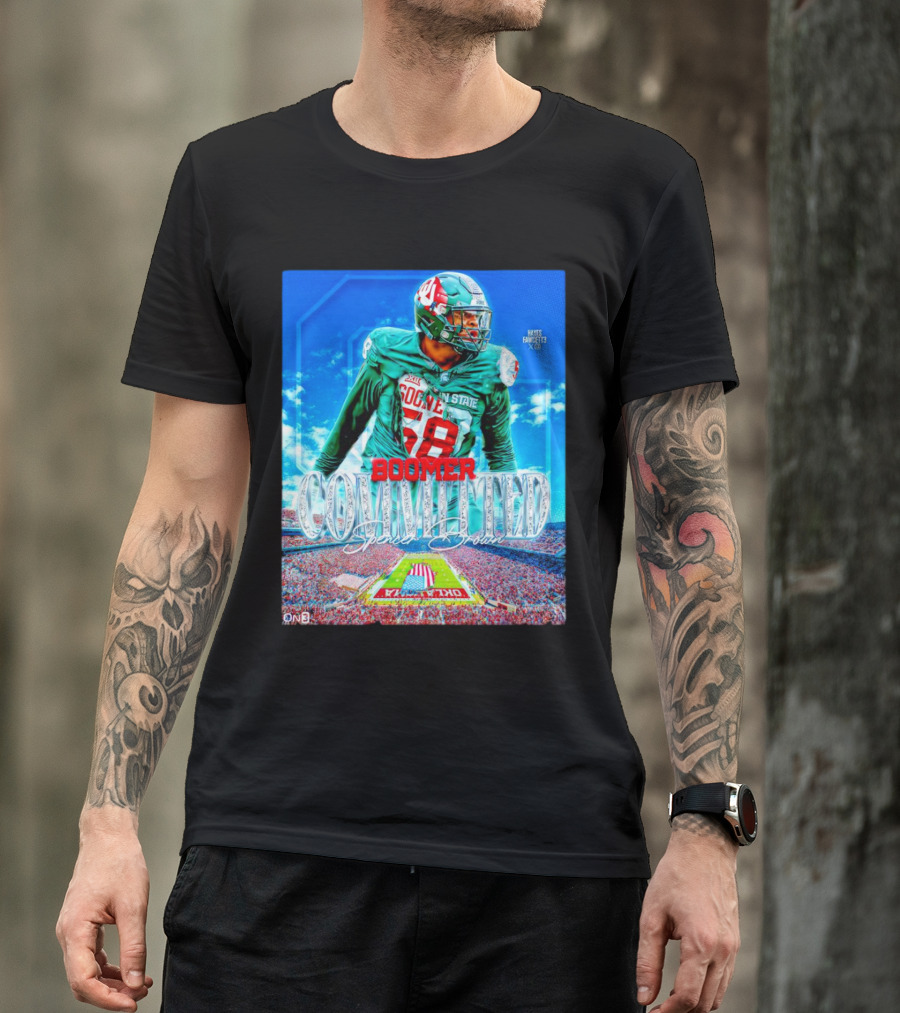 Spencer Brown Boomer Committed Oklahoma Sooners Football Stadium T-Shirt