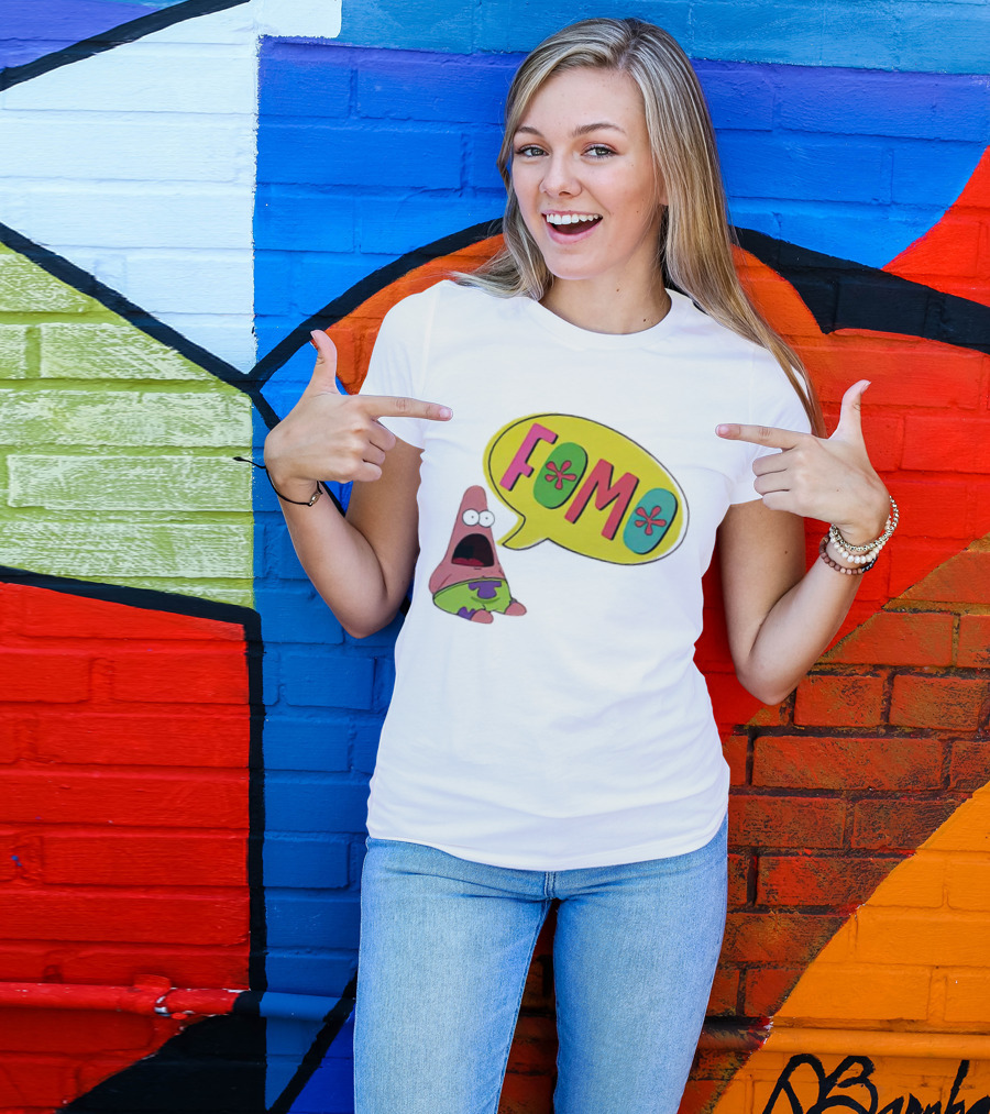 FOMO Surprised Patrick Face Meme Bubble T-Shirt