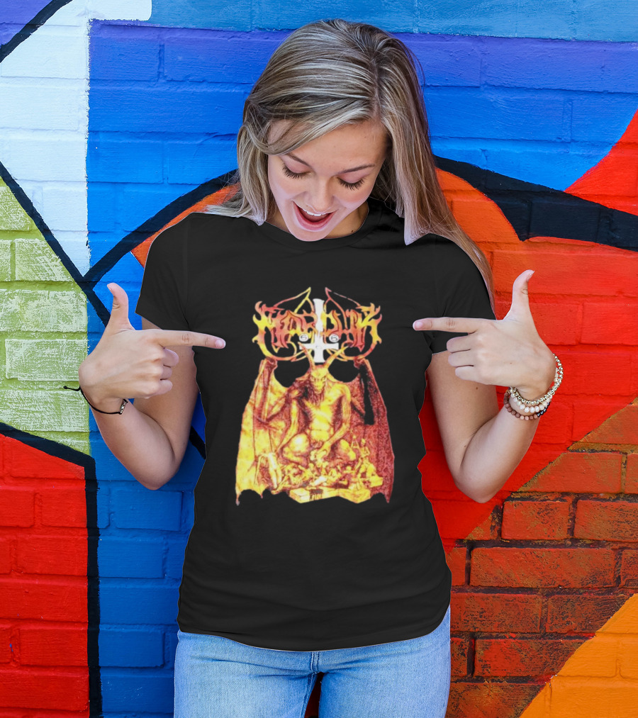 Marduk Demon Goat Occult Symbolism With Satanic T-Shirt