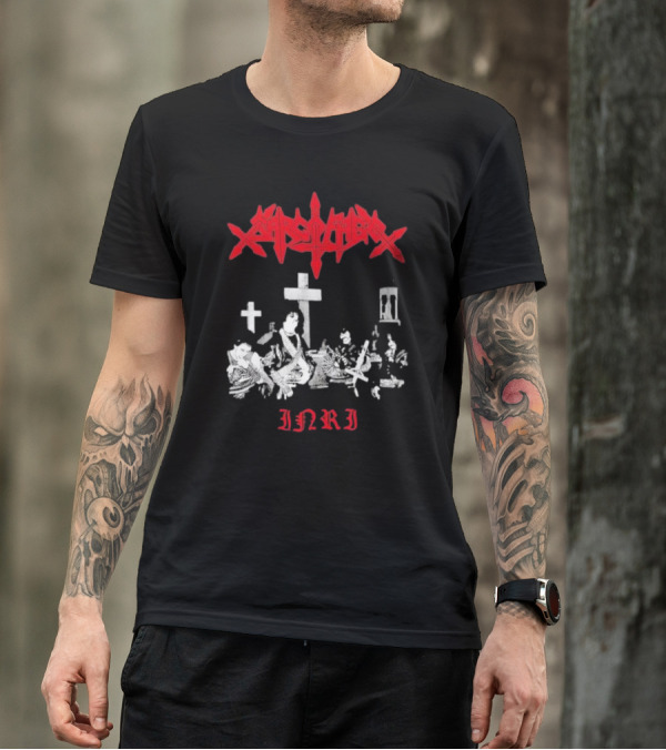 Sarcofago INRI Graveyard Crosses Photo T-Shirt