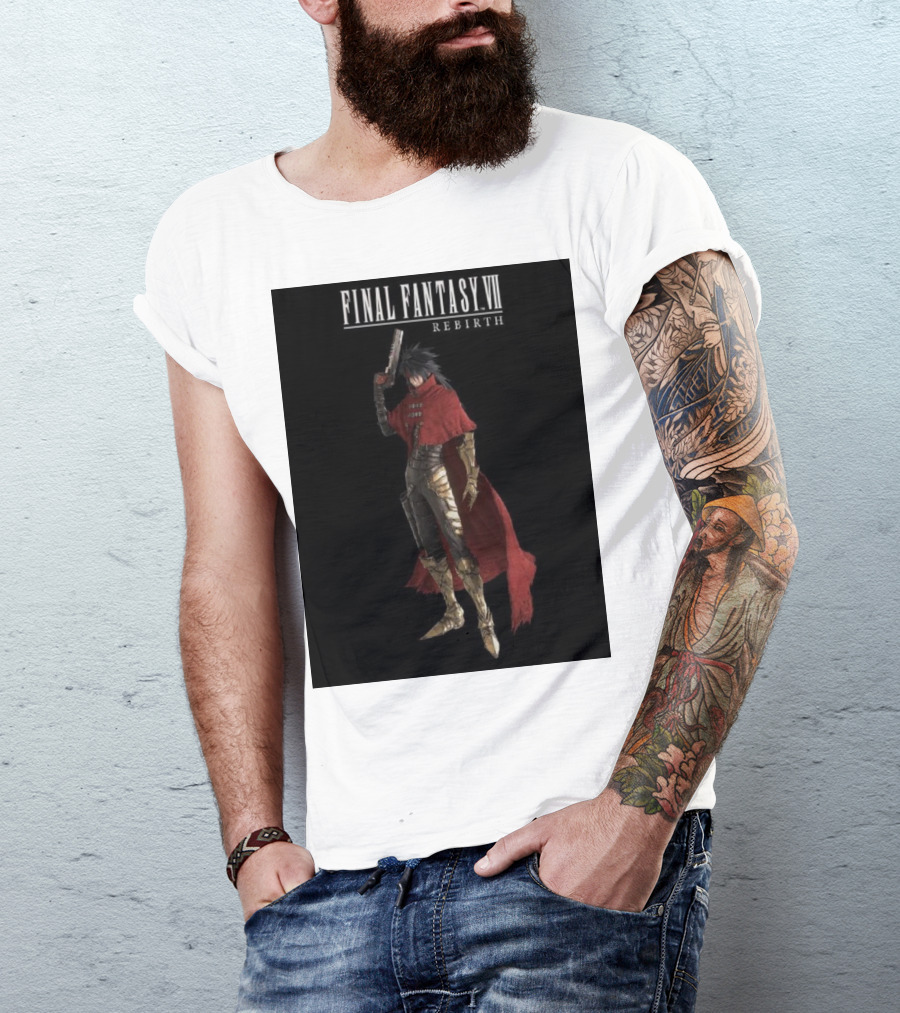 Final Fantasy VII Rebirth Vincent Valentine Character T-Shirt