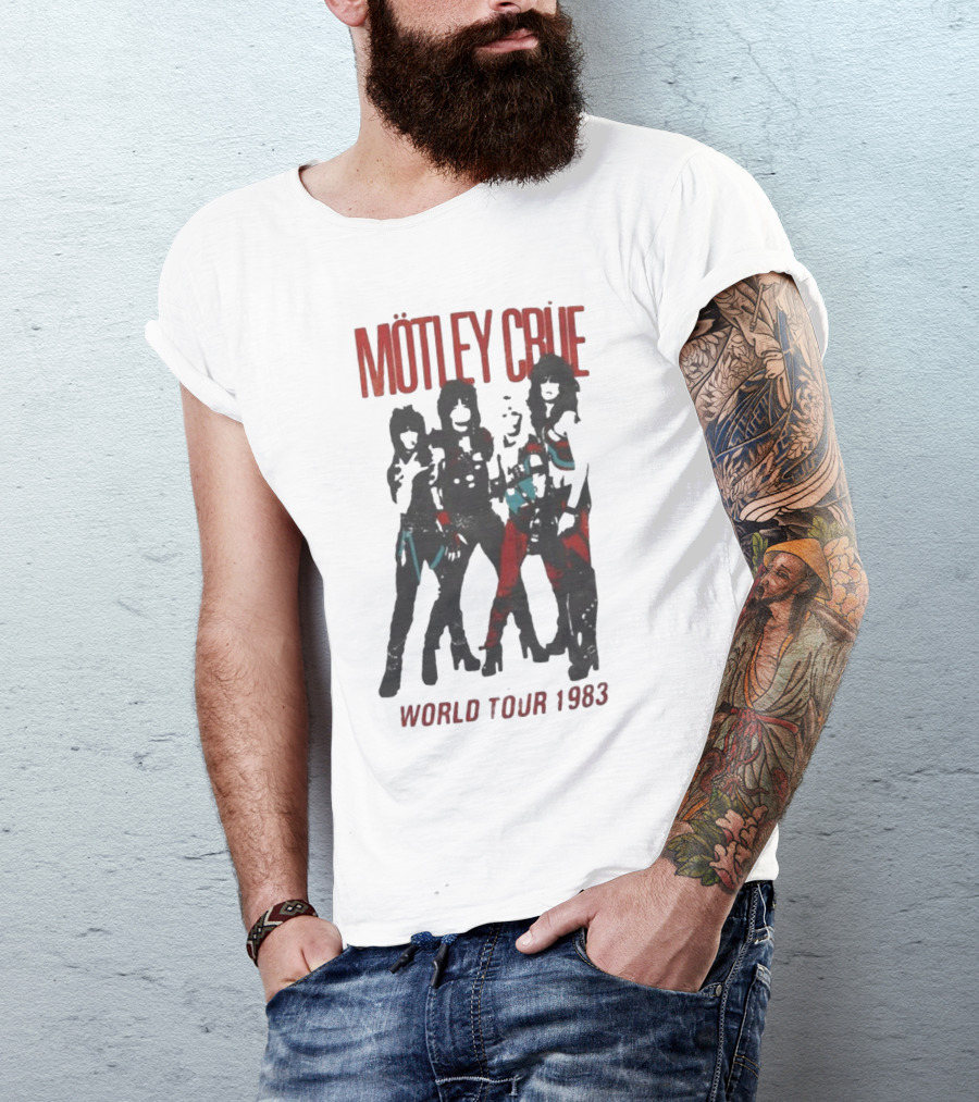 Mötley Crüe World Tour 1983 Vintage Band T-Shirt