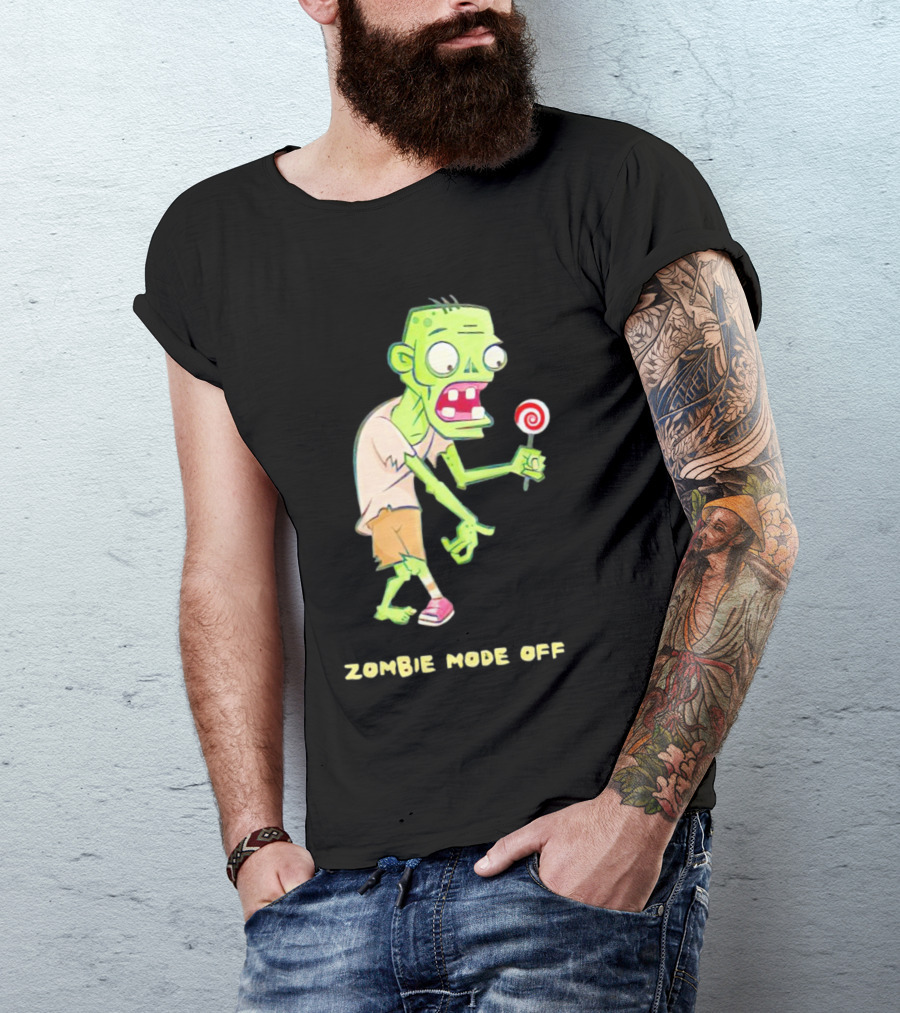 ZOMBIE MODE OFF LOLLIPOP CHARACTER VIBRANT T-Shirt