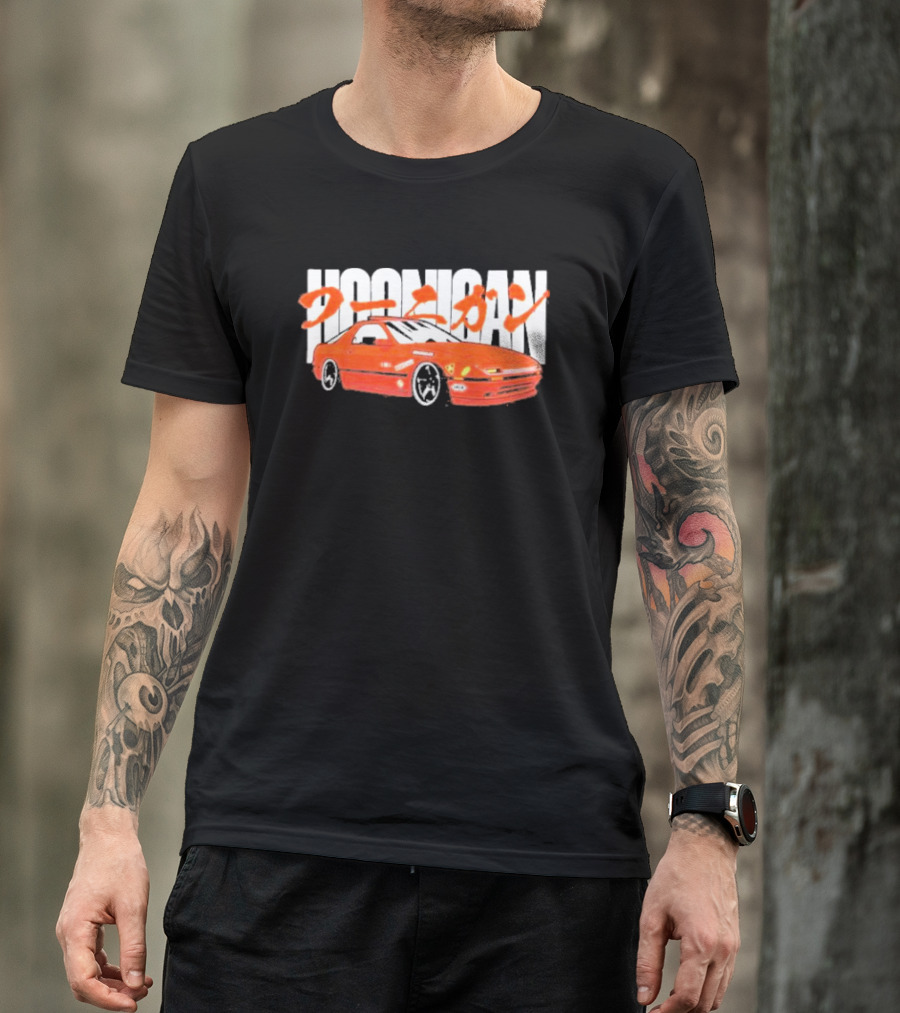 Hoonigan FC Rotary Japanese Kanji Red Sports Car T-Shirt