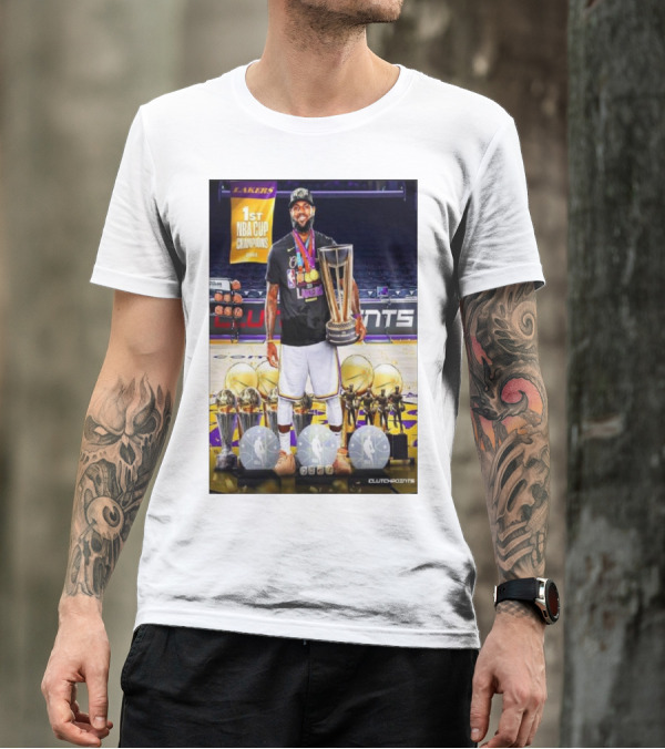 Lakers 1st NBA Cup Champions LeBron James MVP Clutchpoints T-Shirt