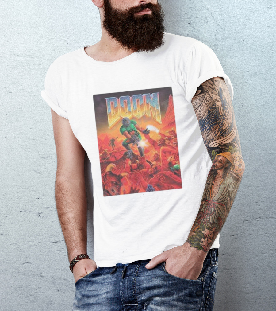 Doom Game Iconic Cover Art 30th Anniversary Edition T-Shirt