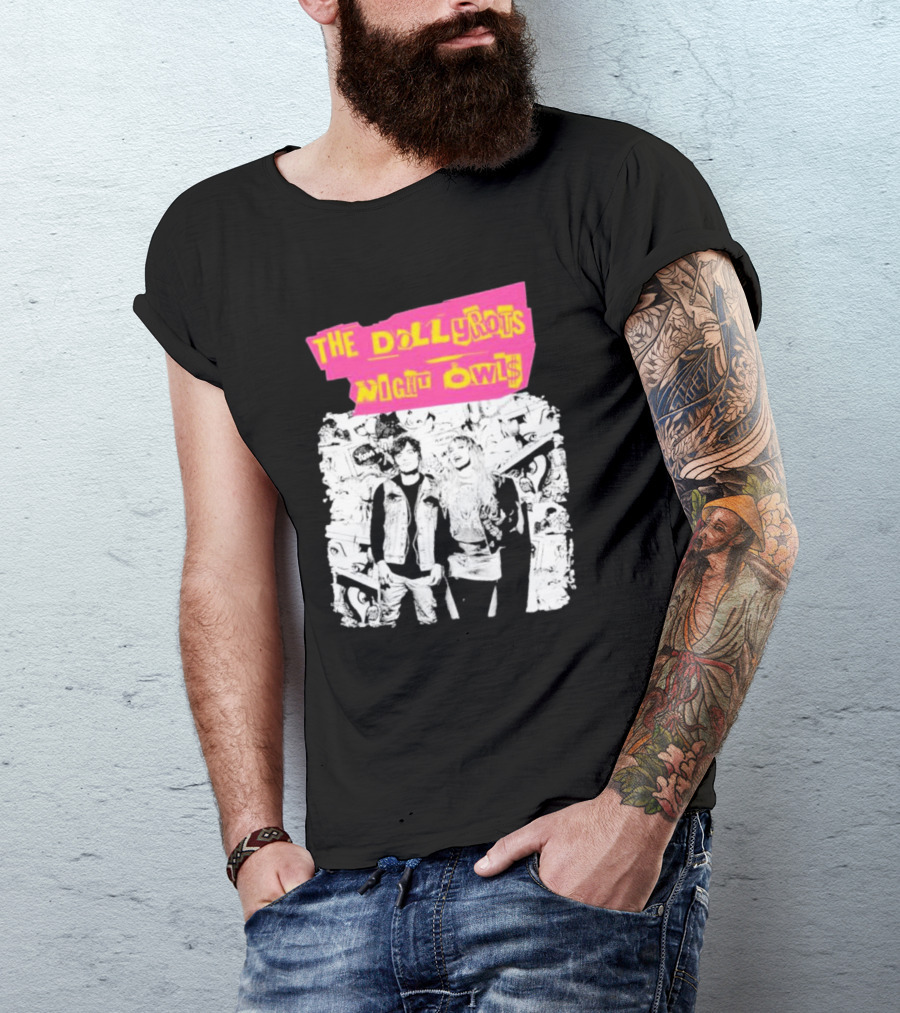 The Dollyrots Night Owls Retro Album Collage T-Shirt