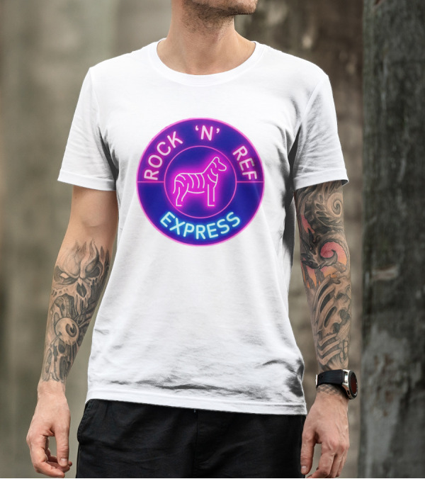 Rock 'N' Ref Express Jesse Beeler Tag Neon Zebra T-Shirt