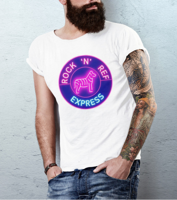 Rock 'N' Ref Express Jesse Beeler Tag Neon Zebra T-Shirt