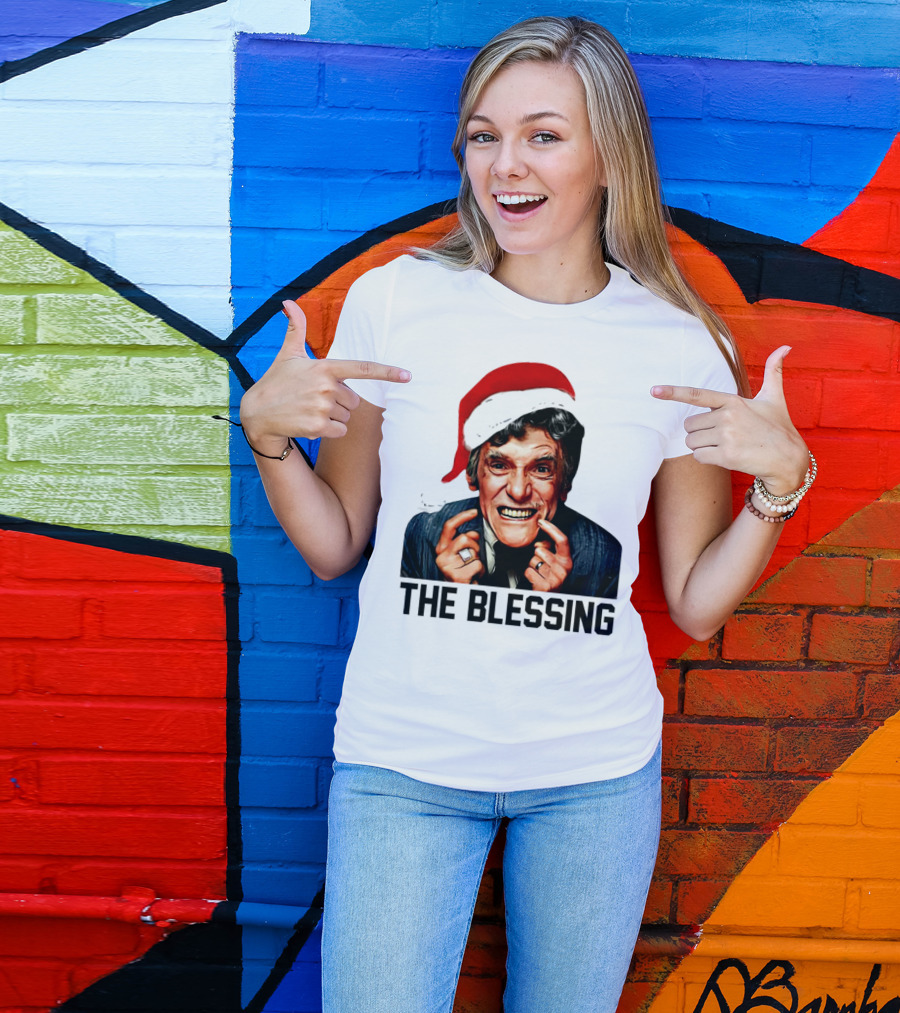 The Blessing Uncle Lewis Christmas Vacation Santa Hat T-Shirt