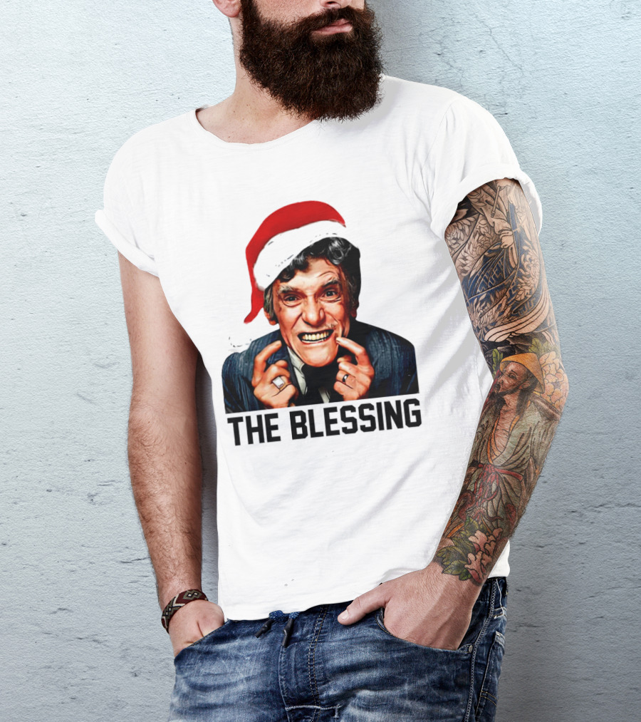 The Blessing Uncle Lewis Christmas Vacation Santa Hat T-Shirt
