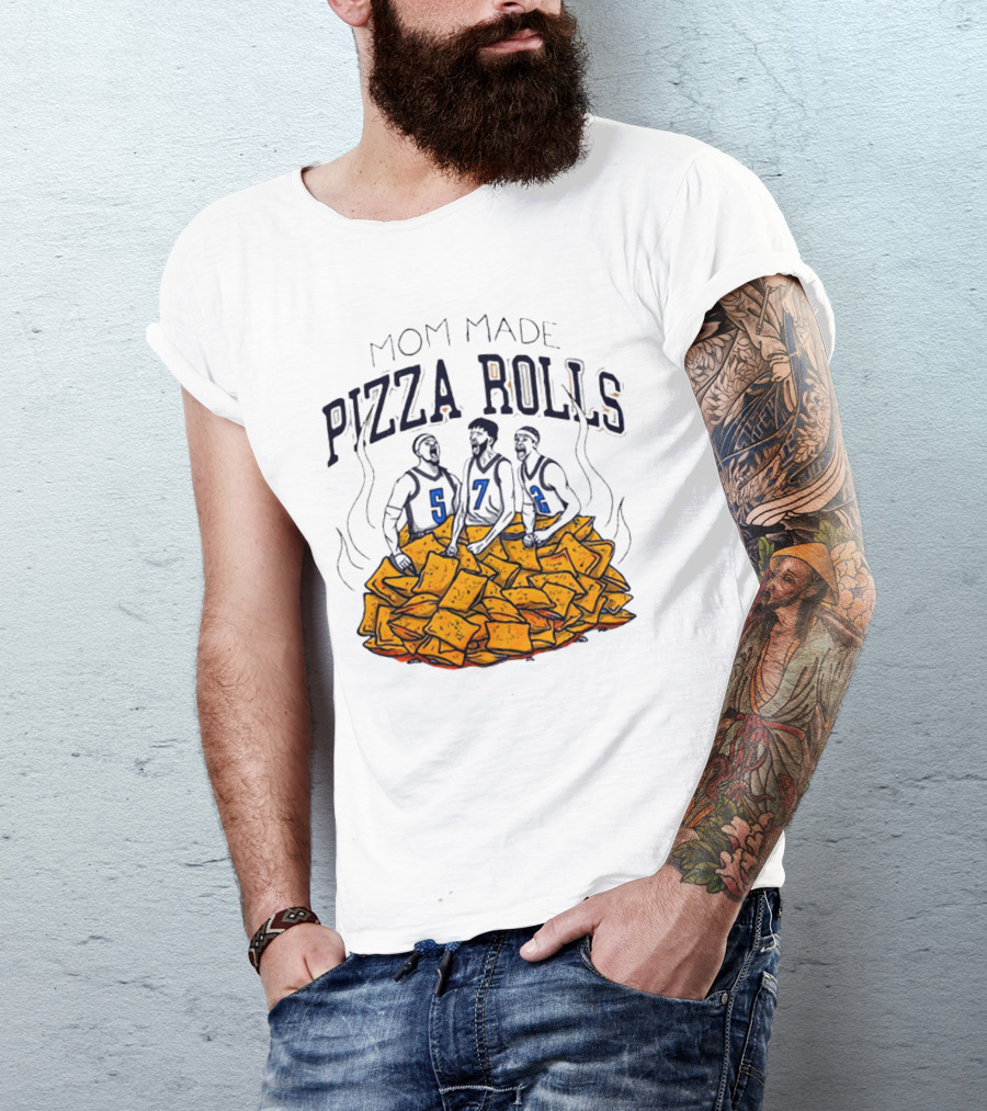 Mom Made Pizza Rolls Basketball Players Over Snacks T-Shirt