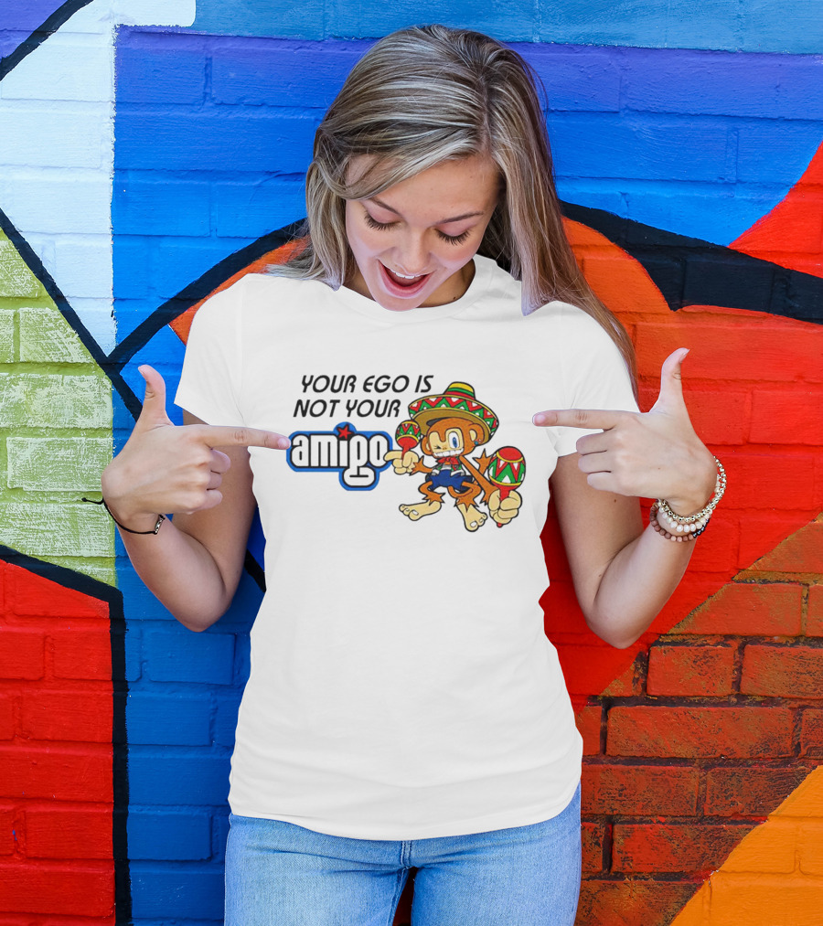 Your Ego Is Not Your Amigo Sombrero Monkey With Maracas T-Shirt