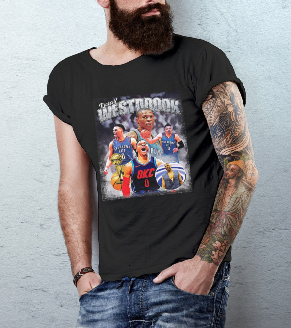 Russell Westbrook Oklahoma City Thunder NBA Vintage 80s Champion T-Shirt