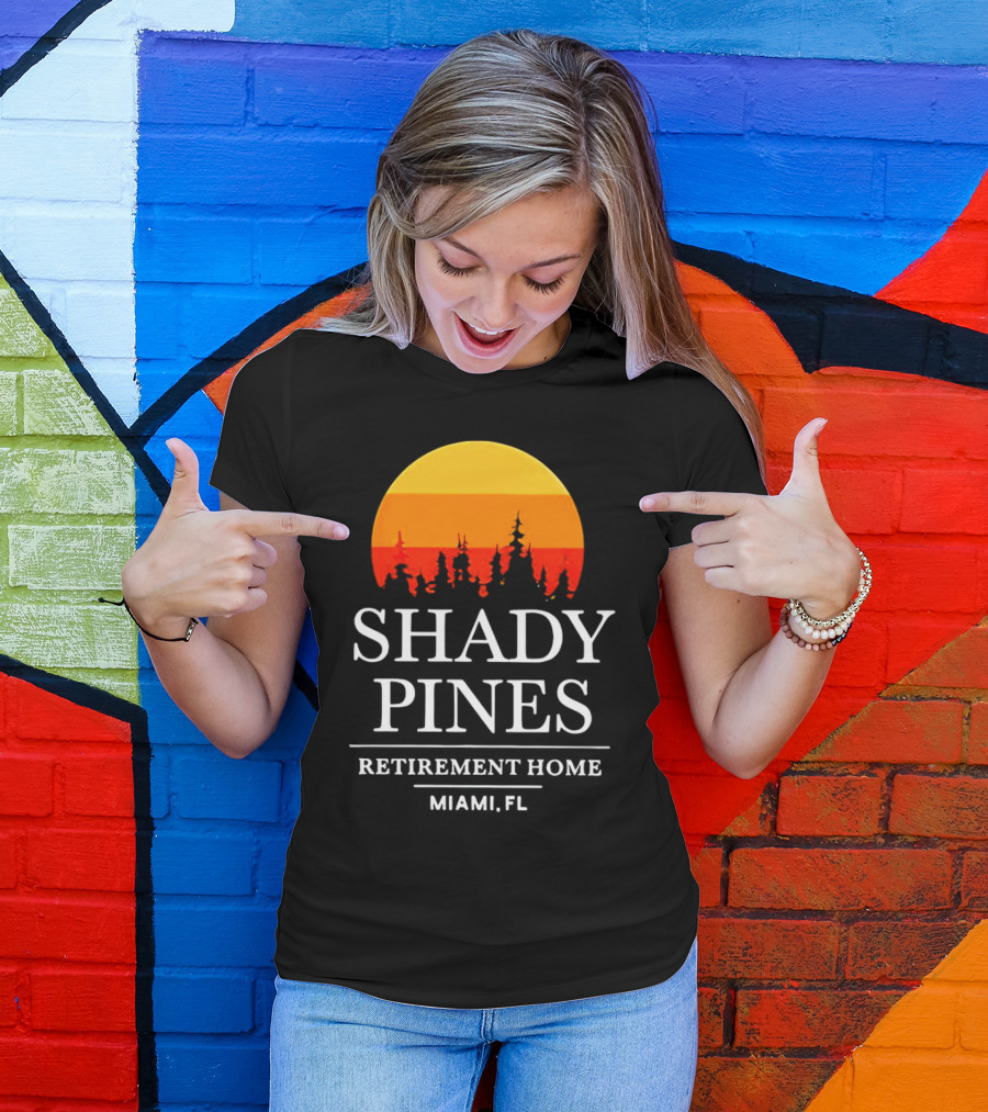 Shady Pines Retirement Home Miami FL Sunset T-Shirt