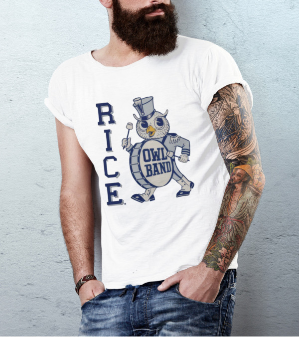 Rice Owl Band Drum Major Vintage T-Shirt