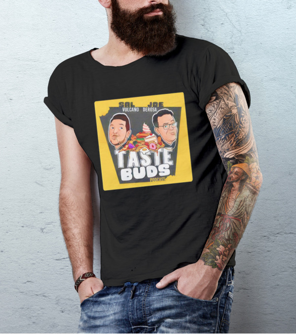 Sal Vulcano Joe Derosa Taste Buds Podcast Burger Ice Cream Collage T-Shirt