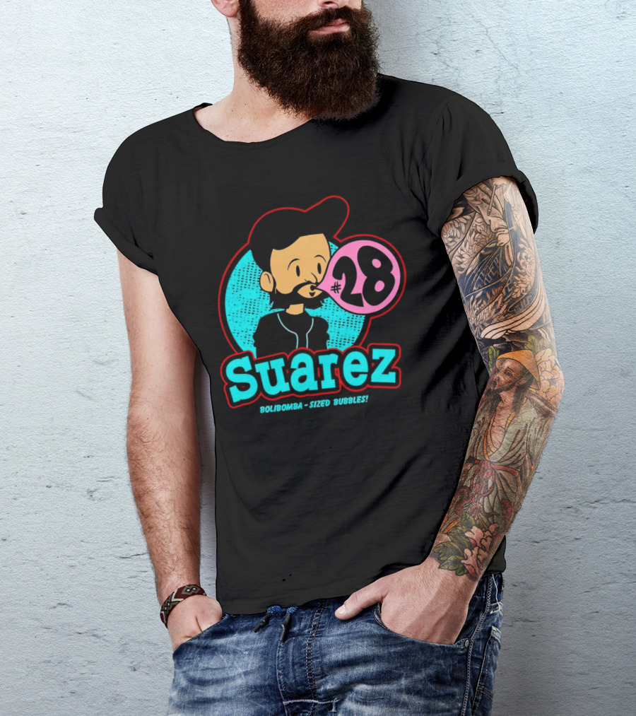 Suarez #28 Bolibomba Sized Bubbles Cartoon Cincinnati Reds Bubblegum T-Shirt
