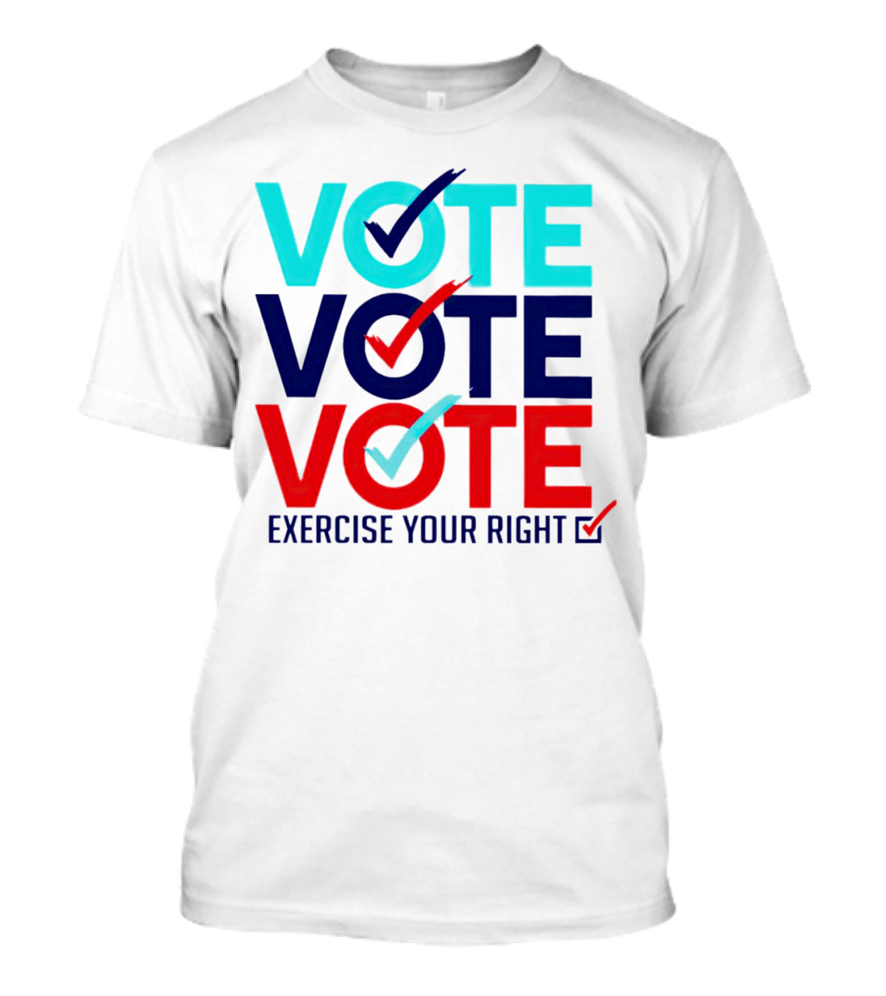 VOTE VOTE VOTE Exercise Your Right With Check Marks T-Shirt