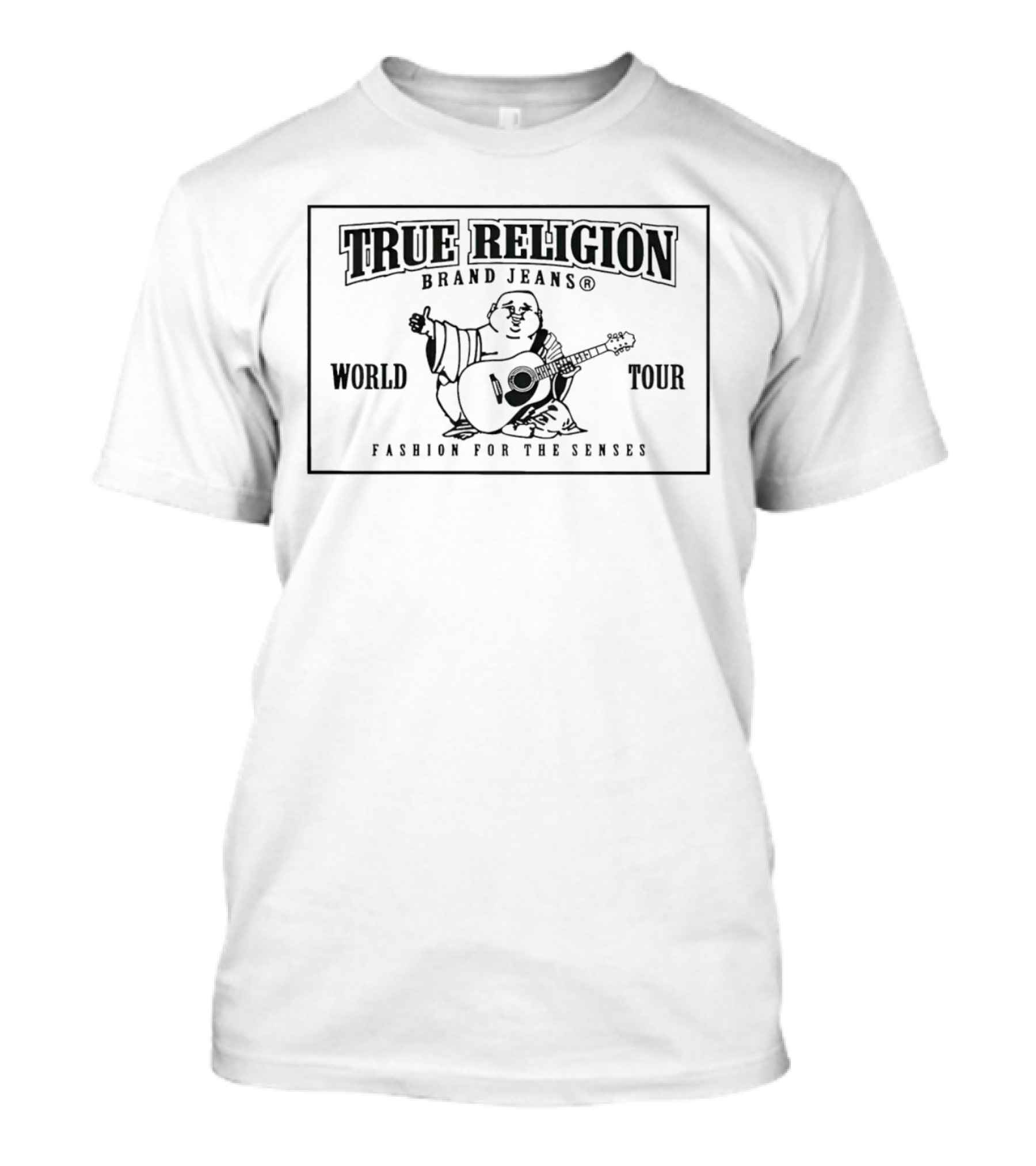 True Religion Brand Jeans World Tour Fashion For The Senses Guitar Buddha T-Shirt