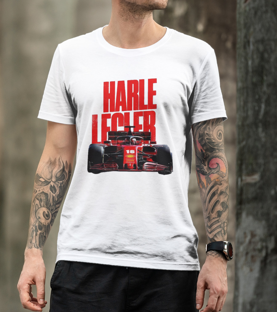 Groovy Ferrari Charles Leclerc Formula 1 Car 16 Racing Legend T-Shirt
