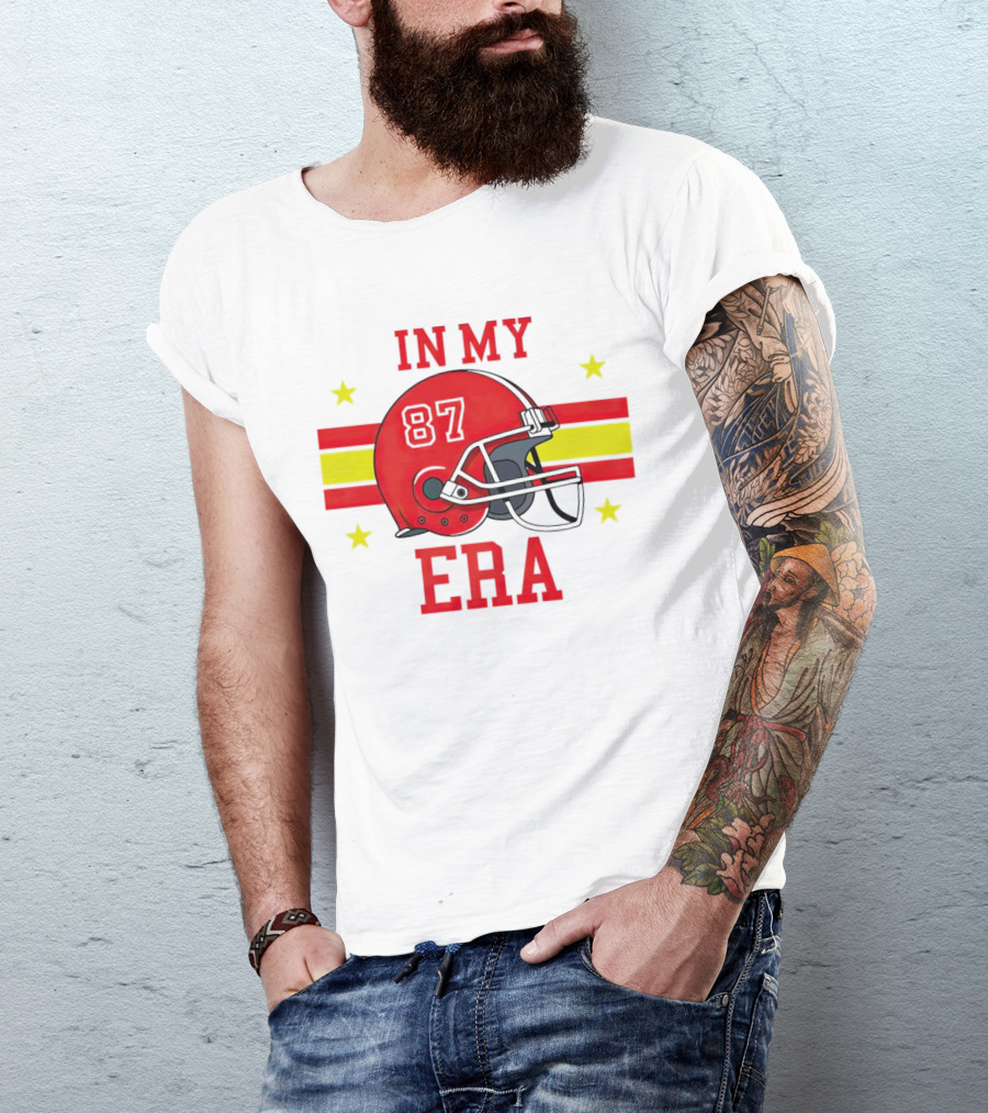 In My 87 Era Kansas City Chiefs Football Lovers Helmet Stars T-Shirt