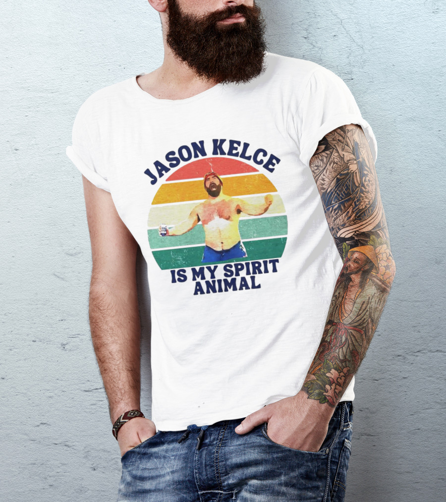 Jason Kelce Is My Spirit Animal Vintage Retro T-Shirt