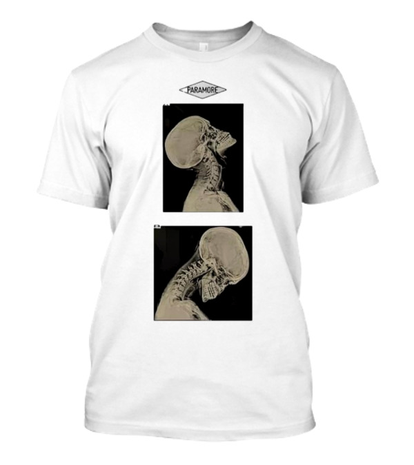 Paramore Head Bang Skeleton Boyfriend Fit Girls T-Shirt
