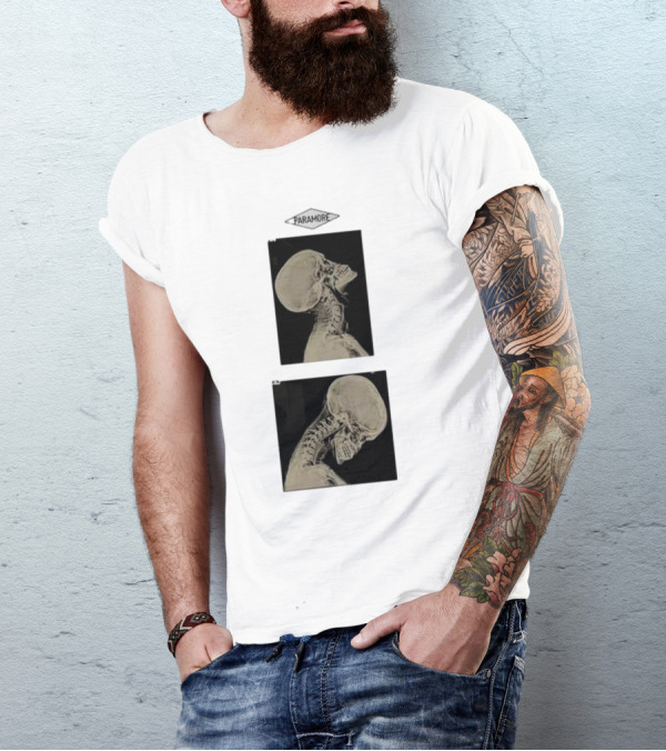 Paramore Head Bang Skeleton Boyfriend Fit Girls T-Shirt