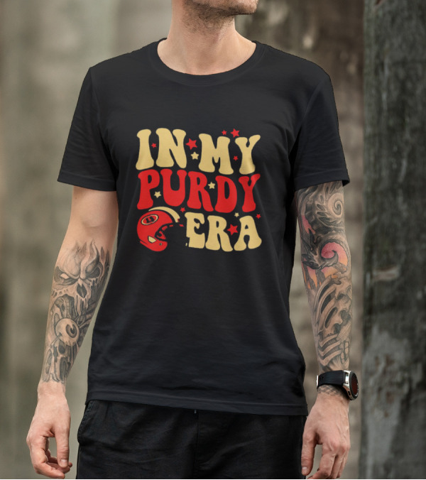 San Francisco 49ers In My Purdy Era Football Helmet Stars T-Shirt