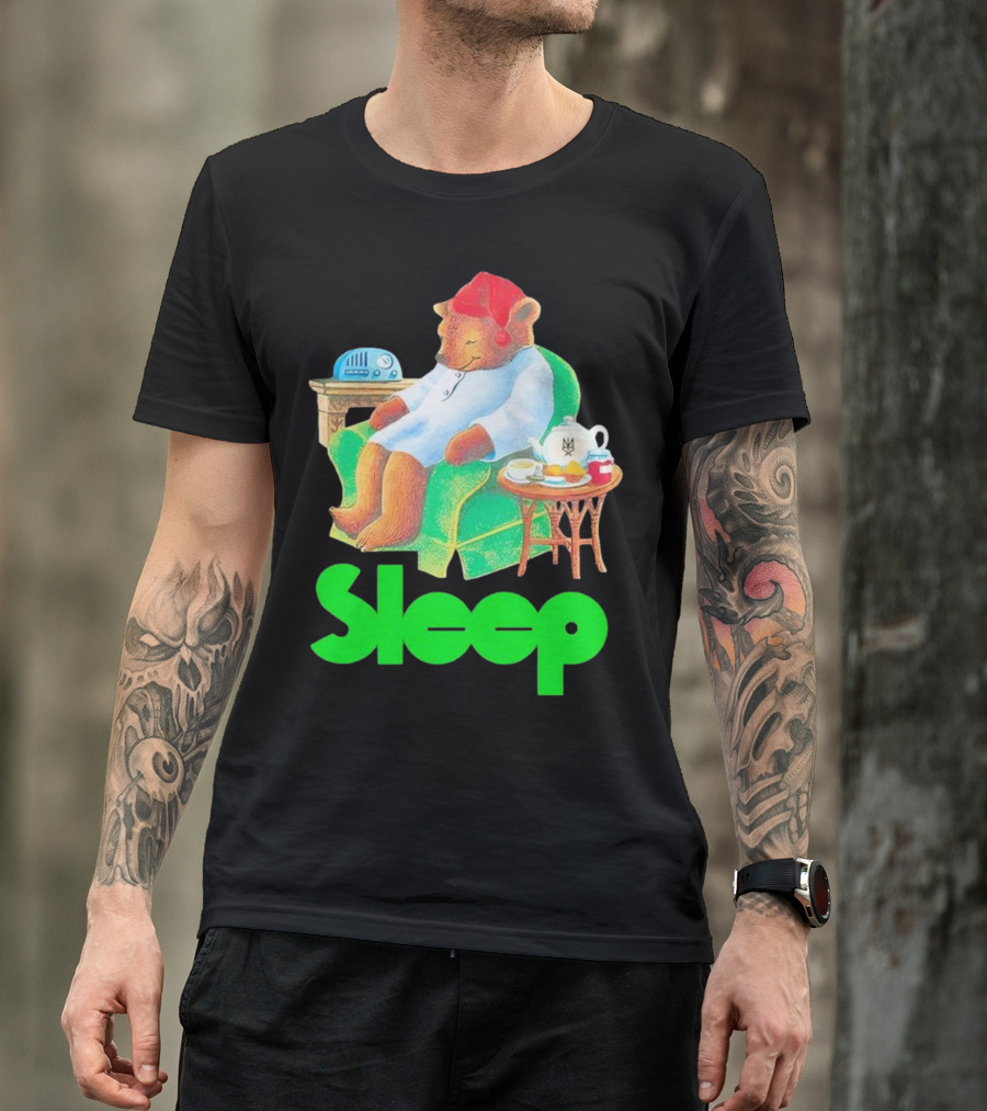 Sleep Tea Bear Radio Chair Cozy Time T-Shirt