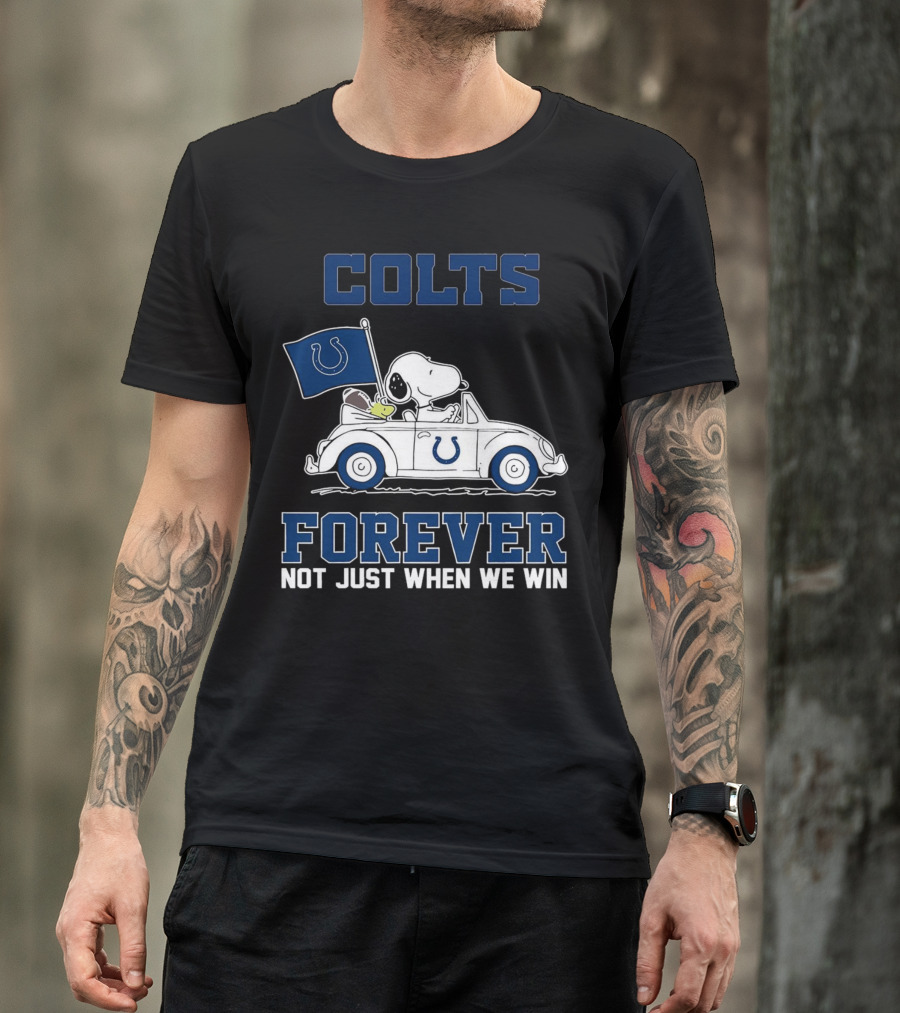 Snoopy Colts Forever Not Just When We Win Indianapolis T-Shirt