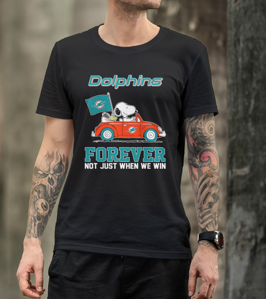 Dolphins Snoopy Forever Not Just When We Win T-Shirt