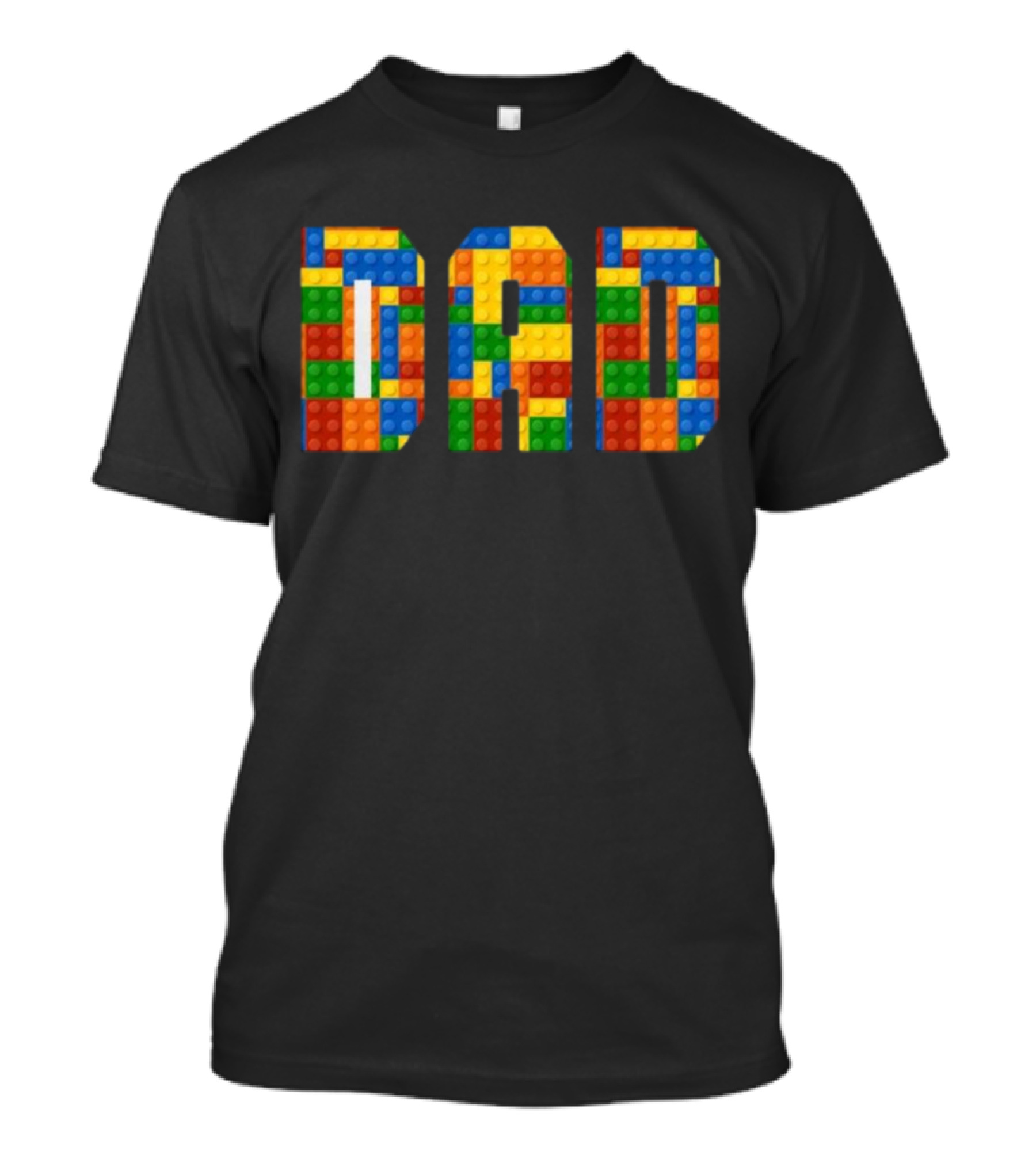 Lego Brick Style Dad Builders T-Shirt
