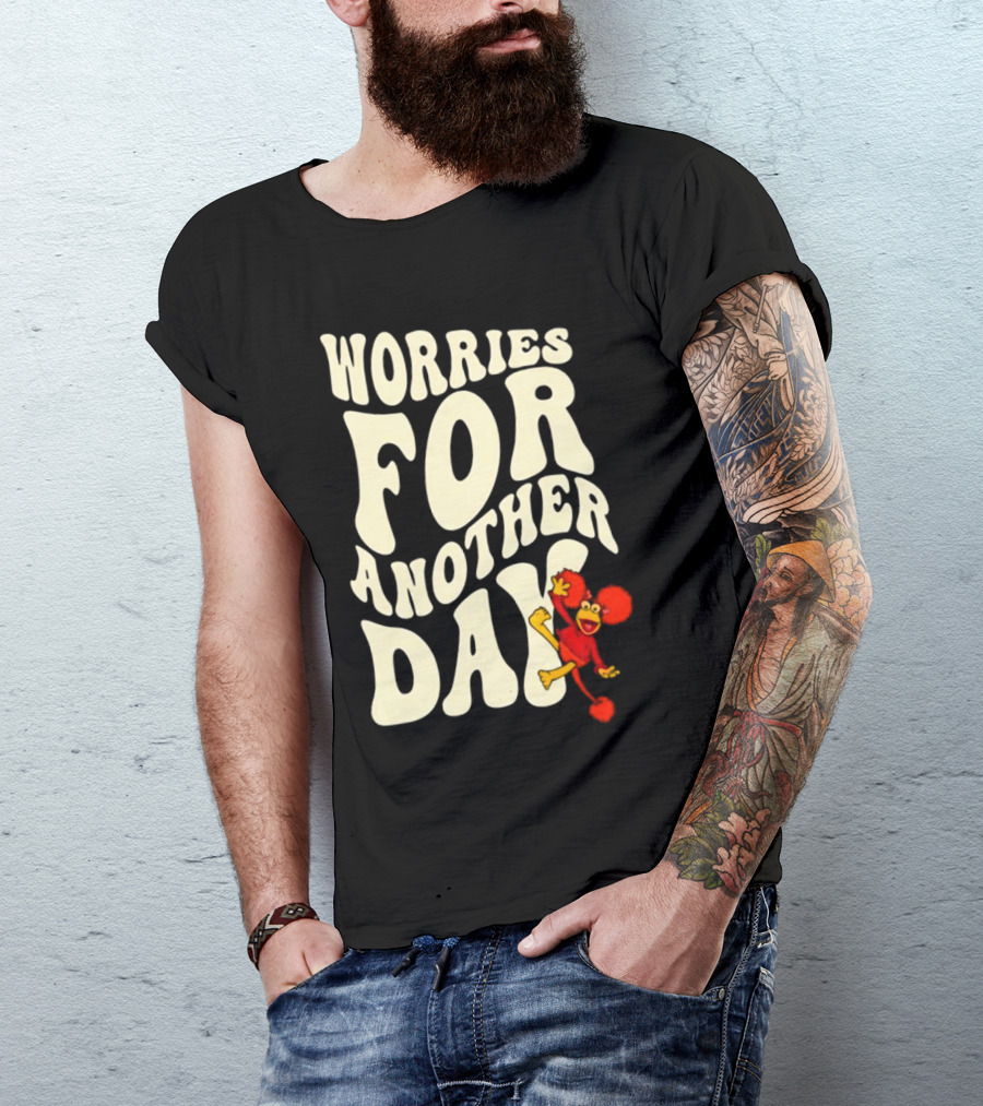 Fraggle Rock Worries For Another Day Red Muppet Character T-Shirt