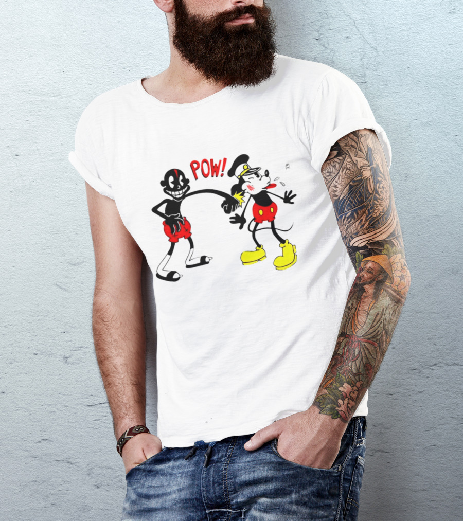 Lil Darkie Pow Punch Black And Red Character With Yellow Boots T-Shirt