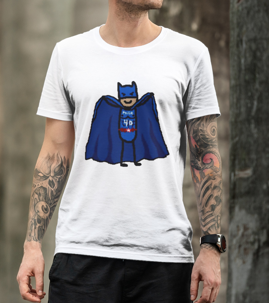 Nicolas Batum Man Batman Phila 40 T-Shirt