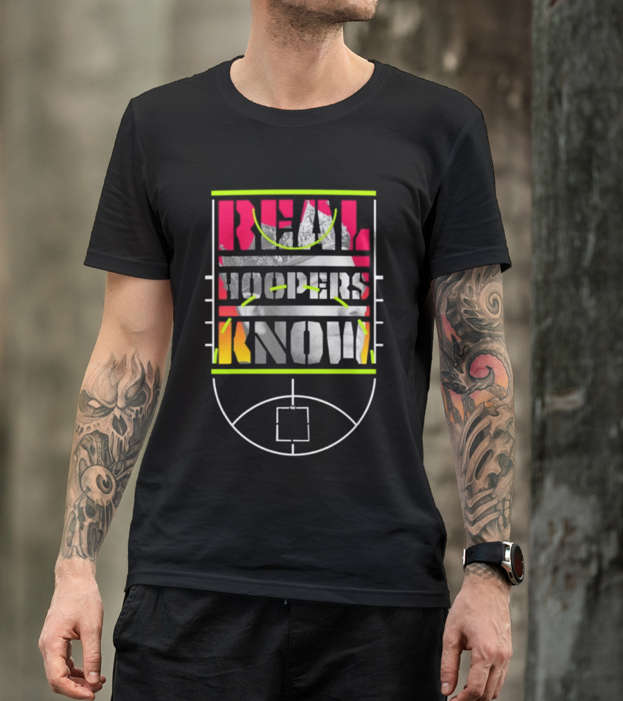 Real Hoopers Know Basketball Court T-Shirt