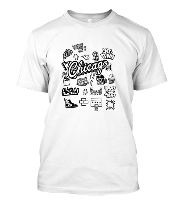 Windy City Chicago Bulls Chi-Town 1996 Champions Graphics T-Shirt