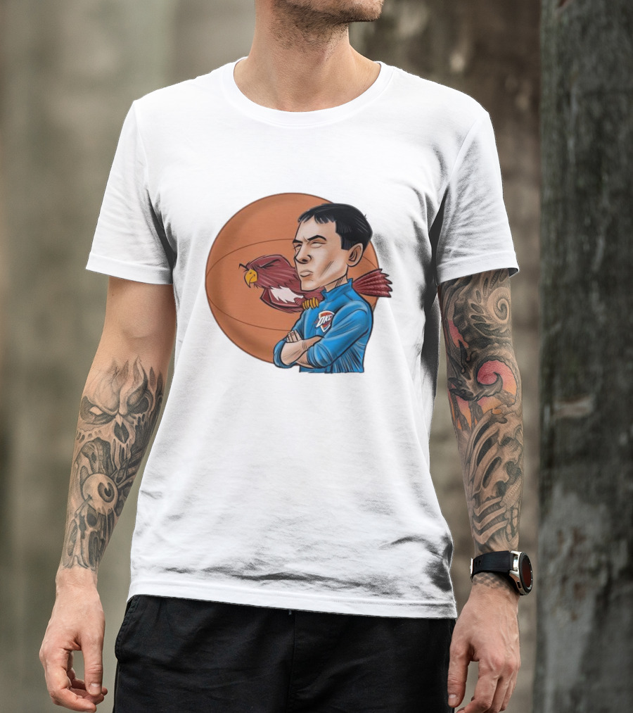 Mark Daigneault OKC Thunder Red-Tailed Hawk Eyes Basketball T-Shirt