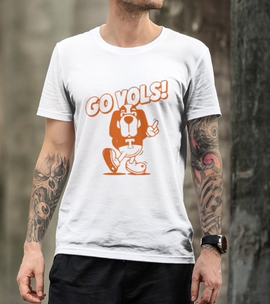 Smokey Tennessee Go Vols Mascot With Orange Dog And T T-Shirt