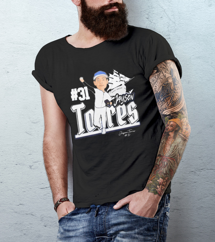 Jayson Torres #31 Seton Hall Pirates Baseball Signature T-Shirt