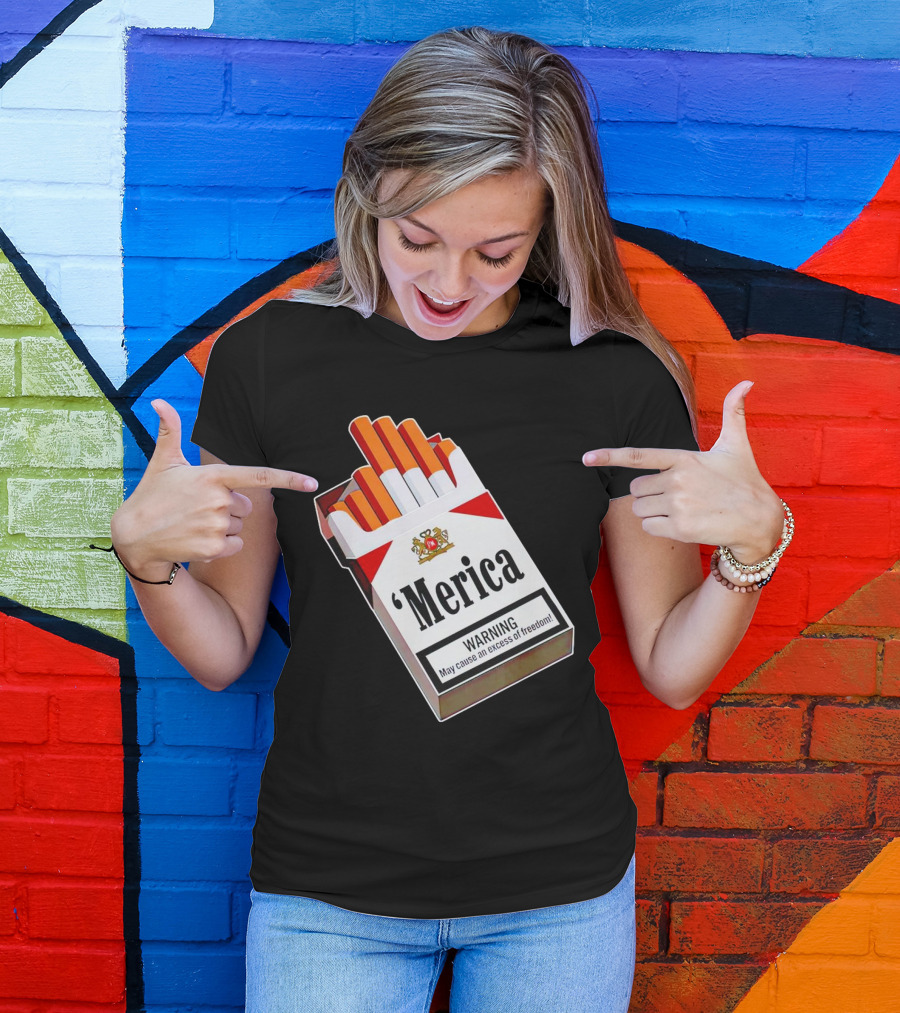 Merica Marlboro Warning Excess Of Freedom T-Shirt
